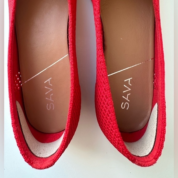 SAVA Red Woven Flats - Picture 6 of 10